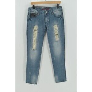 Poison Denim "The Art of Denim" Jeans – NWT – Skull & Distressed Slim 9/10